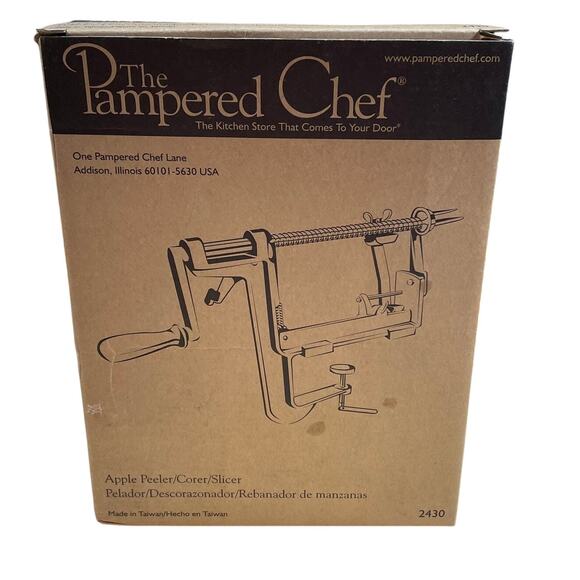 The Pampered Chef Apple Peeler Corer Slicer New In Box Style 2430 - Picture 1 of 6